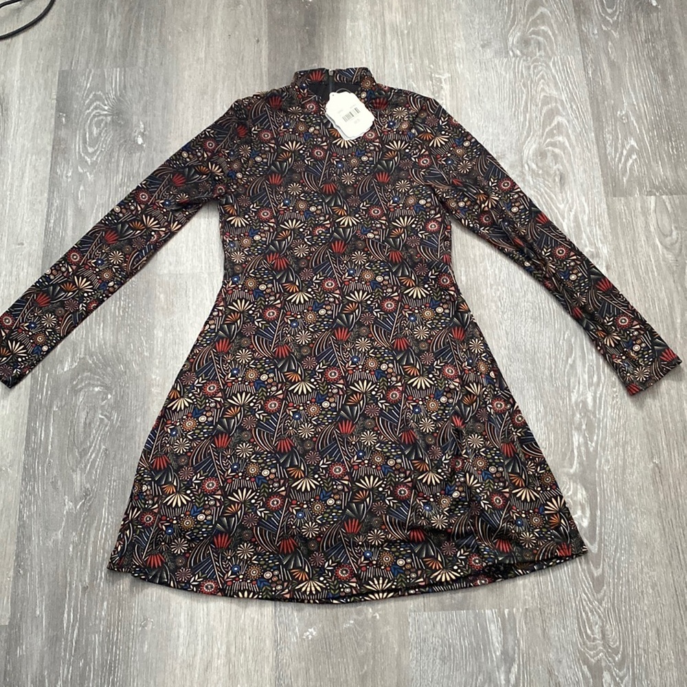 Altar’d State Long Sleeve Mock Neck Floral Dress, New with Tags